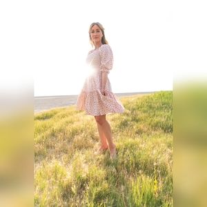 Ivy City Co Short Madeline Dress In Pink